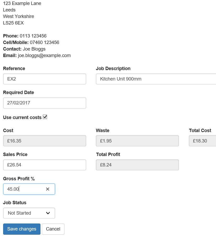 The costs of a 900mm kitchen unit